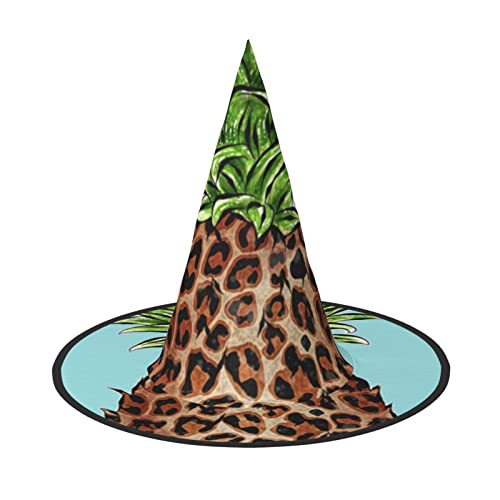 ZORIN Halloween Witches Hat Adult Wizard Hats Fancy Dress Leopard Pineapple Witches Hat Halloween Costume Decors for Cosplay Party Pets Garden von ZORIN
