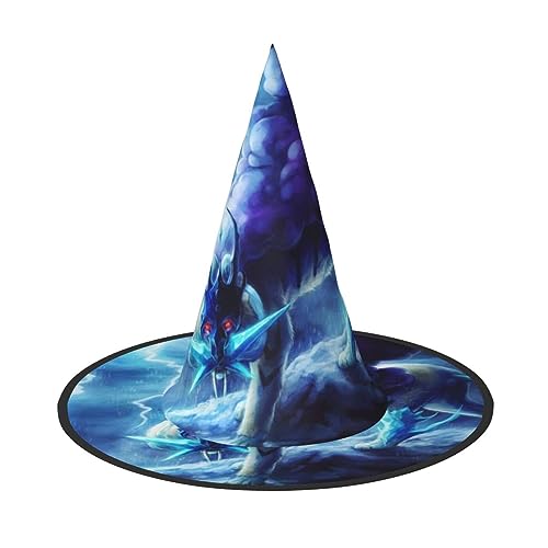 ZORIN Halloween Witches Hat Adult Wizard Hats Fancy Dress Lightning Wolf Rain Witches Hat Halloween Costume Decors for Cosplay Party Pets Garden von ZORIN