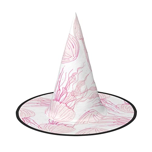 ZORIN Halloween Witches Hat Adult Wizard Hats Fancy Dress Pink Jellyfish Marine Witches Hat Halloween Costume Decors for Cosplay Party Pets Garden von ZORIN