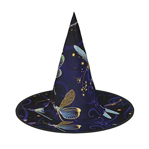 ZORIN Halloween Witches Hat Adult Wizard Hats Fancy Dress The Dance of Sparkling Dragonfly Witches Hat Halloween Costume Decors for Cosplay Party Pets Garden von ZORIN