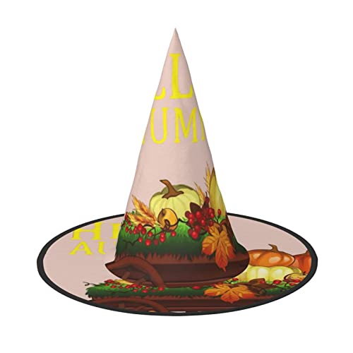 ZORIN Halloween Witches Hat Adult Wizard Hats Fancy Dress Vintage Wheelbarrow with Pumpkins Witches Hat Halloween Costume Decors for Cosplay Party Pets Garden von ZORIN