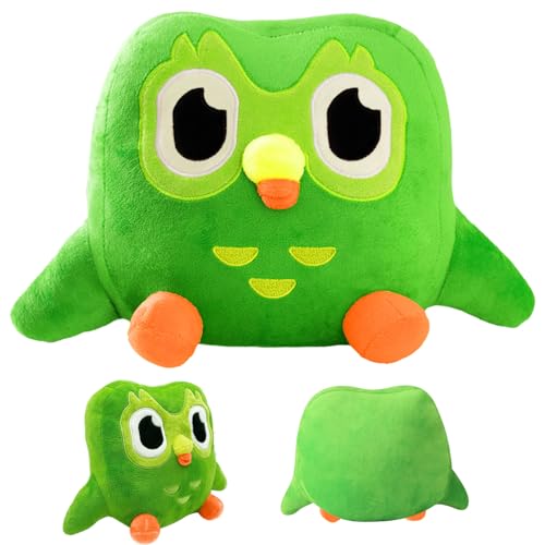 ZORTORZ Green Owl Plush,Owl Stuffed Animal Toy,Soft Owl Stuffed Animal Cuddly Toy,Grüne Eule Plüschtier,Owl Soft Plush Pillow Hug Pillow für Kinder Geburtstagsgeschenk von ZORTORZ