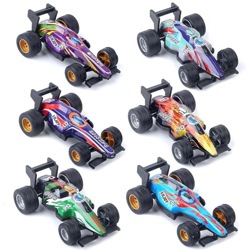 Spielzeugautos Zurückziehen, 6pcs Zurückziehen Auto Matchbox, Metall Zurückziehen Mini Spielzeugautos, Geeignete Spielzeuggeschenke für Jungen und Mädchen im Alter von 2–8 Jahren von ZOSIGN