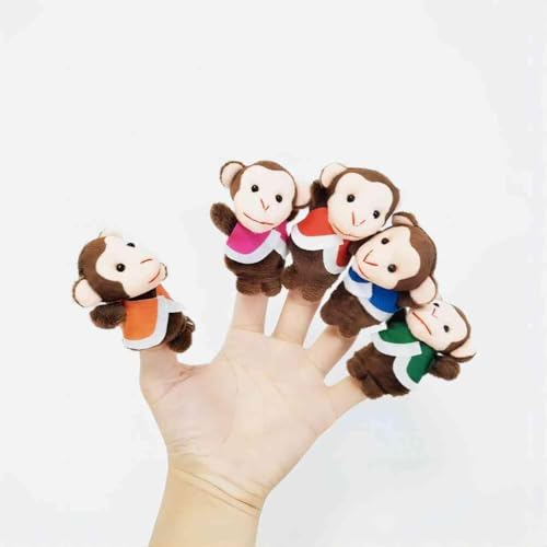 ZOSIGN Fingerpuppen, 7 Stücke Fingerpuppen für Kinder, Niedliche kleine Affen Fingerpuppen, Baby Story Time Requisiten, Fingerpuppen Spielzeug für Kinder Geburtstag Babyparty Geschenk von ZOSIGN