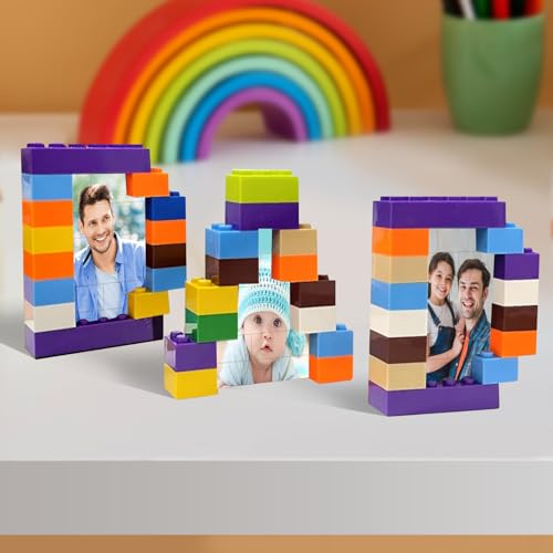 ZOTIMEF Personalisierte Fotos Bausteine Puzzle - Individuelles DAD Geformtes Steine Puzzle mit Bild - DIY Liebe Wohnkultur Vatertag Geburtstag Geschenke für Papa von ZOTIMEF