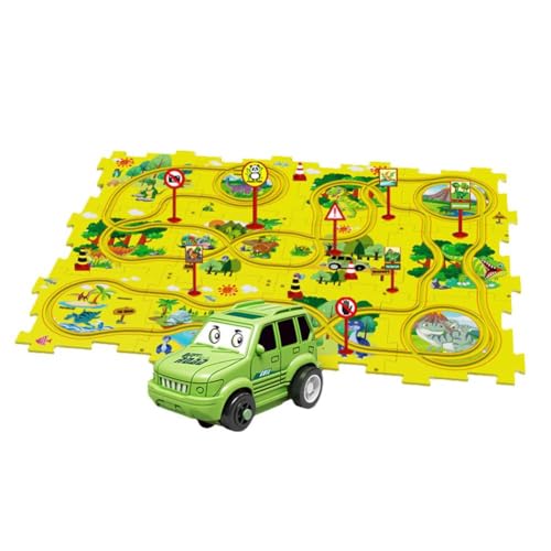 Puzzle Track Auto Kinder Spielzeug Auto Mini Track Stadt Szene Gebäude Montage Pädagogisch Exquisit Im Auto Spielzeug Geschenke von ZOUBAOQ