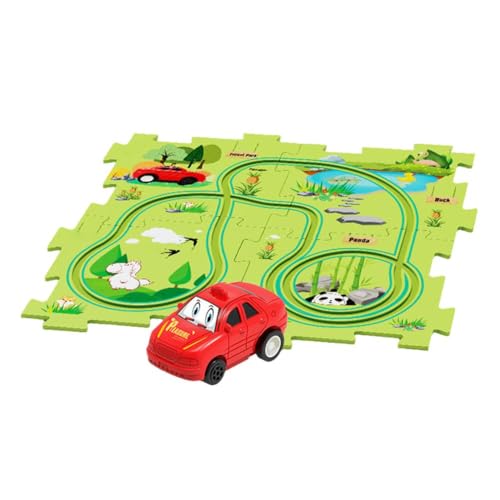 Puzzle Track Auto Kinder Spielzeugauto Mini Track Stadt Szene Gebäude Montage Auto Exquisite Pädagogische Spielzeuge Geschenke In von ZOUBAOQ