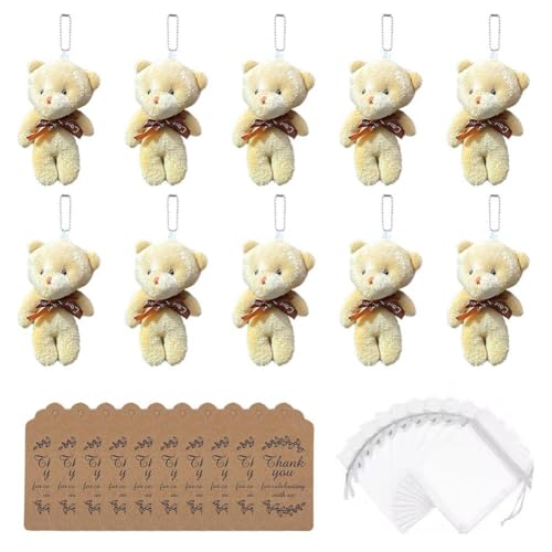 ZOUBAOQ Kleiner Taschenbär, Mini-Plüschbär, Geschenk, kleiner Plüschbär, winzige Bären, Umarmungspuppe, Schulkarte, Hochpar, mit für College von ZOUBAOQ