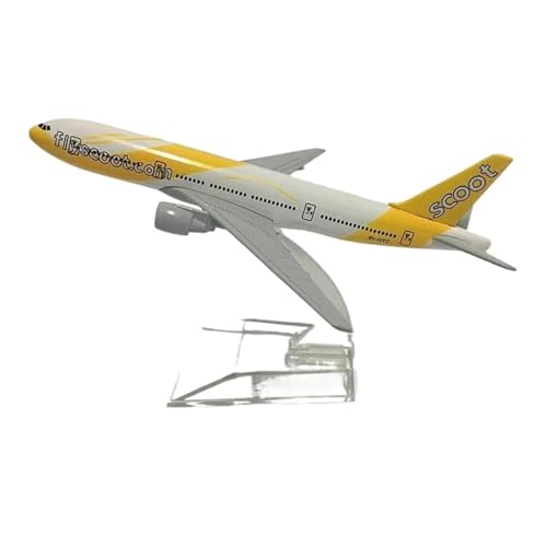 Decorate Airplane 16 cm for Singapur Boeing B777 B747 Airbus A380 Modelldruckguss-Metallflugzeuge im statischen Maßstab 1:400 for Collection or Gift (Size : Flyscoot b777) von ZOUSANG