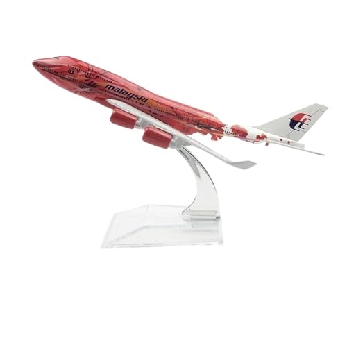 Decorate Airplane for Malaysia Airlines Big Red Flower Boeing 747 Flugzeug 16CM 1:400 Simulation Maßstab Druckguss Flugzeug for Collection or Gift von ZOUSANG