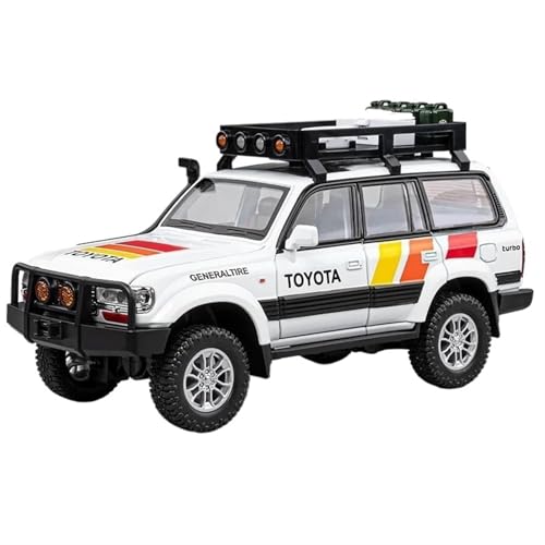 Display Cars 1/24 for Land Cruiser LC80 Advanture SUV Auto Druckguss Metall Legierung Miniatur Modell Simulation Auto Modell Collection or Gift(White) von ZOUSANG