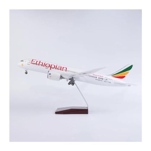 ZOUSANG Decorate Airplane 1/130 43CM for Ethiopian Airlines 787 B787 Dreamliner Aircraft Model Light Wheel Diecast Resin Plane for Collection or Gift(Size:No Light) von ZOUSANG