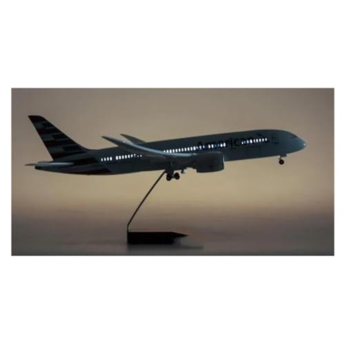 ZOUSANG Decorate Airplane 1/130 47 cm for American Airlines 787 B787 Dreamliner Flugzeug Modell W Licht und Rad Druckguss Harz Flugzeug for Collection or Gift(Size:with Light) von ZOUSANG