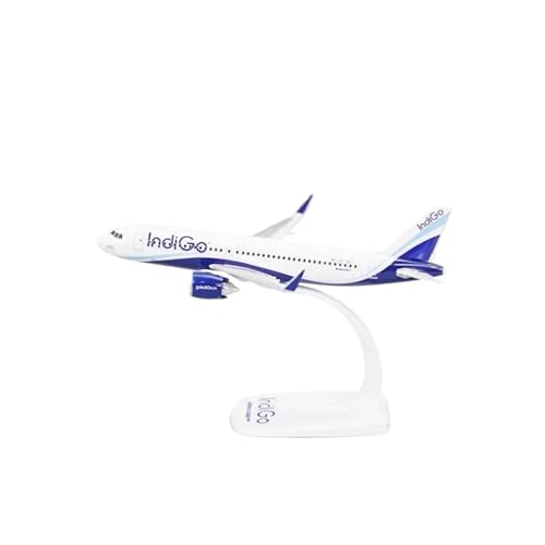 ZOUSANG Decorate Airplane 1:200 for Indigo Airlines A320 ABS Airlines Flugzeugmodell Hochrestauriertes statisches Airbus-Flugzeugmodell for Collection or Gift von ZOUSANG