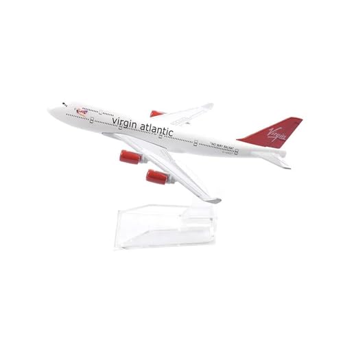 ZOUSANG Decorate Airplane 16 cm for British Airways Plum Flower Boeing B777 Flugzeugmodell, Druckguss-Metall-Flugzeugmodell im Maßstab 1:400 for Collection or Gift (Size : Virgin B747) von ZOUSANG