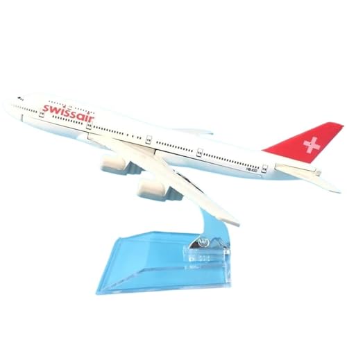 ZOUSANG Decorate Airplane 16 cm for Swiss Air Airlines Boeing 747 B747 200 Airways Flugzeug Legierung Metall Modell W Stand Flugzeuge for Collection or Gift von ZOUSANG