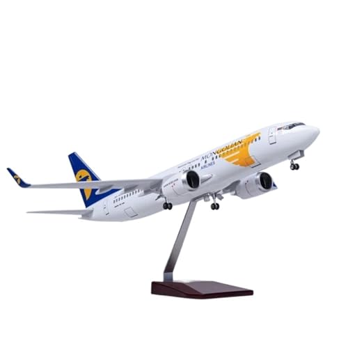 ZOUSANG Decorate Airplane 47CM for Mongolian AirlineB737-800 Flugzeug W Licht Und Rad Fahrwerke Druckguss Harz Flugzeug Modell for Collection or Gift(Size:No Light) von ZOUSANG