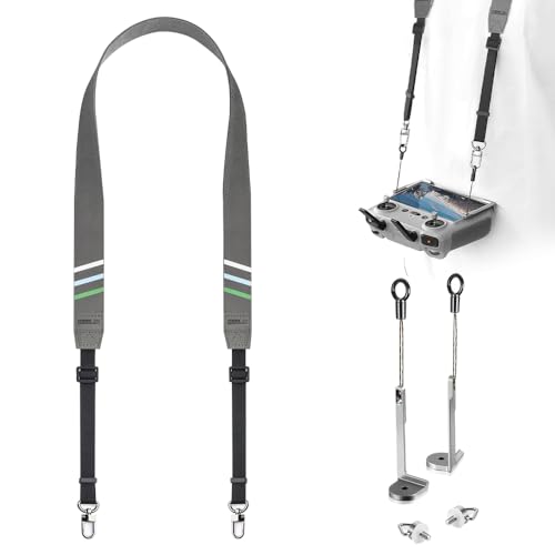 ZOYDP Gurt für RC/RC 2/RC Pro Controller, Halsband Tragegurt für DJI Mini 4 Pro/Mini 3 Pro/Mavic 3/Mini 3/Air 3S, Verstellbarer Schultergurt für RC/RC 2/RC Pro,Lanyard Zubehör für Drohnenfernbedienung von ZOYDP