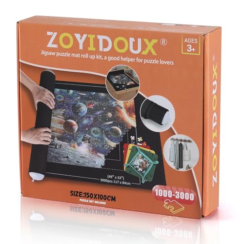 Puzzlematte Puzzlerolle, Puzzle 3000 Teile Puzzle Rollmatte Puzzle Sparer Puzzleunterlage Jigsaw Rolls Puzzle Pad aus Filz,Jigsaw Mat,Riesenfilzmatte zur Aufbewahrung von Puzzles von ZOYIDOUX