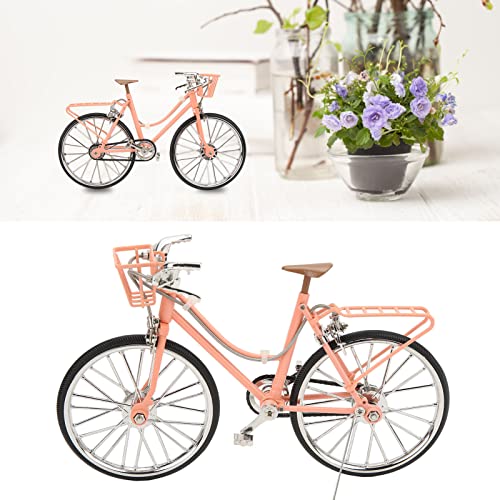 ZPSHYD Fahrrad-Ornament-Spielzeug, Rosa, simuliertes Design, Mini-Fahrrad-Ornament, Spielzeug, Maßstab 1:10, abnehmbares Fahrradmodell für Regal, Desktop-Dekoration von ZPSHYD