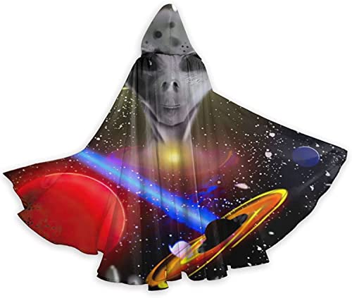 Milky Way Galaxy Aliens Control The Planet Halloween Kapuzenumhang Erwachsene Herren und Damen Umhänge Cosplay Party Supplies Kleid Kleidung Geschenk Kostüme von ZQBDFC