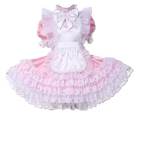 ZQIAOYUUPHOWF Frauen Sissy Pink Maid Cosplay Kleid Satin Flauschige Bow Männer Abschließbar Halloween Kostüm,Männer Rosa,L ZQIAOYUUPHOWF Frauen Sissy Pink Maid Cosplay Kleid Satin Flauschige Bow Männer Abschließbar Halloween Kostüm,Männer Rosa,L von ZQIAOYUUPHOWF