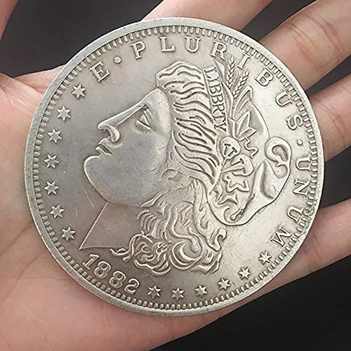 ZQION Jumbo Kupfer Morgan Dollar (7 cm) Münzen Magic Tricks Close Up Magic Stage Illusion Münzen Gimmick Magier Zubehör von ZQION