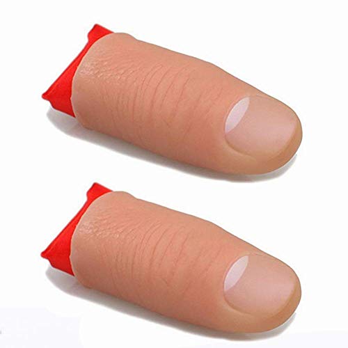 ZQION Magische künstliche Finger mit roter Seide, Zaubertricks, verschwindende Seide, falsche Daumenspitze, Zauberspielzeuge, 2er-Set ZQION Magische künstliche Finger mit roter Seide, Zaubertricks, verschwindende Seide, falsche Daumenspitze, Zauberspielzeuge, 2er-Set von ZQION