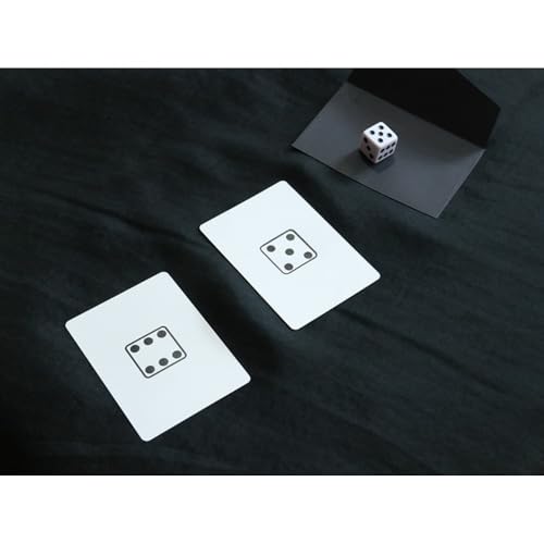 ZQION Prediction Dice Card Poker Magic Tricks Predict Any Number on Die Card Magia Close-up Street Illusions Gimmicks Mentalismus Requisiten von ZQION