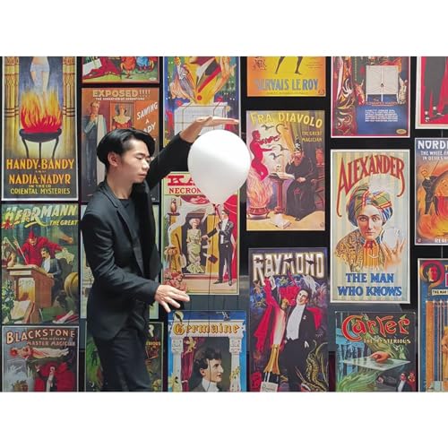 ZQION Psychic Lifting Balloon Magic Tricks Mind Control The Balloon Up Down Floating Balloon Stage Street Illusions Gimmicks Mentalism Leviation Magic (Underarm Semi-Automatic Version) von ZQION