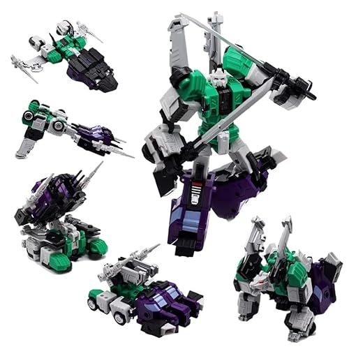 ZQLXHAN Sixshot, Transformer-Roboter, 6 Formen, Actionfigur, 2 Farben Erhältlich, KO-Version(Green White) von ZQLXHAN