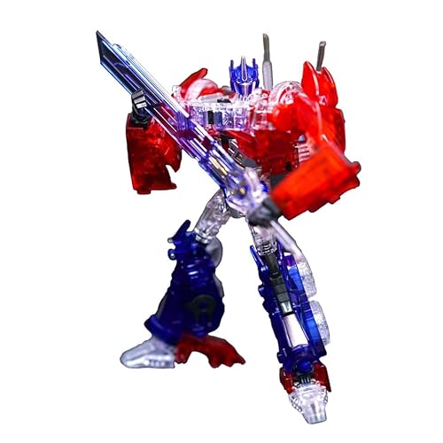 ZQLXHAN Transformer-Roboter, Actionfigur, LKW-Modell, Transparentes Modell, KO-Version von ZQLXHAN