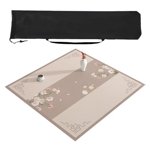 ZQQZEZ Mahjong mat Mahjong-Matte im chinesischen Stil, rutschfeste stumme Mahjong-Tischmatte, Heim-Mahjong-Pokerspiel-Tischmatte(Style 1,29.5in) von ZQQZEZ