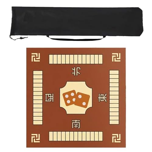 ZQQZEZ Mahjong mat Mahjong-Matte mit Aufbewahrungstasche, Mahjong-Tischmatte aus Kristallsamt, geeignet für Mahjong-Poker(Style 5,31.4inx31.4in) von ZQQZEZ