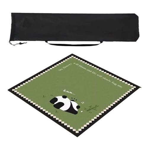 ZQQZEZ Mahjong mat Quadratische Mahjong-Matte, rutschfeste Mahjong-Tischmatte mit Aufbewahrungstasche, Kristall-Samtstoff-Spieltischmatte(Style 1,55.1inx55.1in) von ZQQZEZ