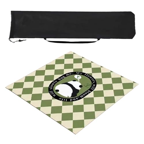 ZQQZEZ Mahjong mat Quadratische Mahjong-Matte, rutschfeste Mahjong-Tischmatte mit Aufbewahrungstasche, Kristall-Samtstoff-Spieltischmatte(Style 3,55.1inx55.1in) von ZQQZEZ