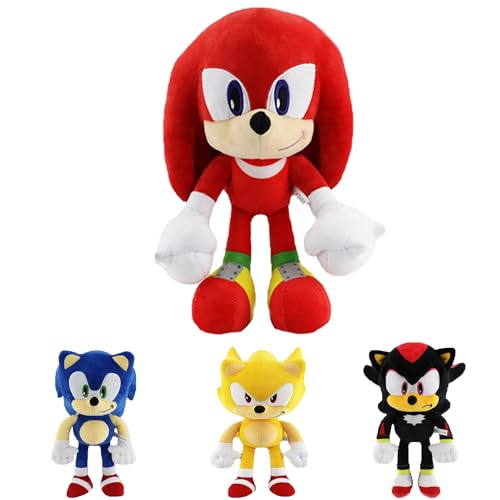 ZRYYSNW Sonic Kuscheltier, 30cm Sonic Plüschtier, Sonic Plüschpuppen, Cartoon Anime Sonic Plüschtier Spielzeug für Mädchen Jungen Geburtstage (A) von ZRYYSNW