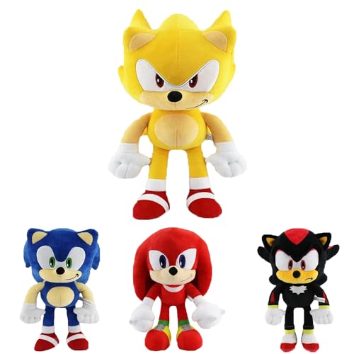 ZRYYSNW Sonic Kuscheltier, 30cm Sonic Plüschtier, Sonic Plüschpuppen, Cartoon Anime Sonic Plüschtier Spielzeug für Mädchen Jungen Geburtstage (C) von ZRYYSNW