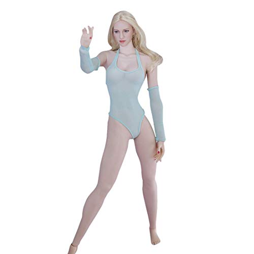 ZSMD 1/6 Actionfiguren Weiblich, 12 Zoll Weibliche Figur Körper Puppe mit 14 Bewegliche Gelenke und 1 Badeanzug - Gestreift rosarot von ZSMD