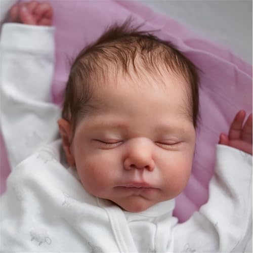 ZTZHYZR 19 Zoll Reborn Baby Junge, Reborn Puppen Lebensecht Echtes Baby Toddler Puppen, Babypuppen wie Echt Schlafend Reborn Babys Realistisch und Schön, ab 3 Jahre von ZTZHYZR