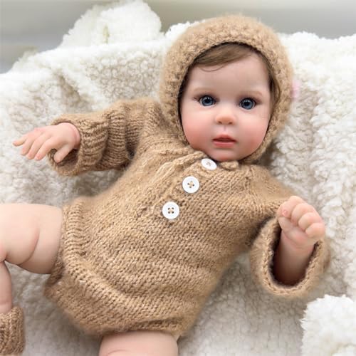 ZTZHYZR 22 Zoll Reborn Baby Mädchen 55 cm Reborn Puppen Lebensecht Handgefertigte Weichkörper Babypuppen wie Echt Baby Doll Neugeborene Geschenk für Spielzeug ab 3 Jahre von ZTZHYZR