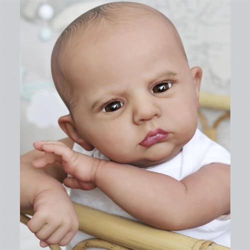 ZTZHYZR Reborn Baby 24 Zoll 60 cm Reborn Puppen Lebensecht Handgefertigte Niedlich Babypuppen wie Echt Puppe Junge Weichkörper Baby Puppe Geburtstagsgeschenk für Kinder Spielzeug ab 3 Jahre von ZTZHYZR