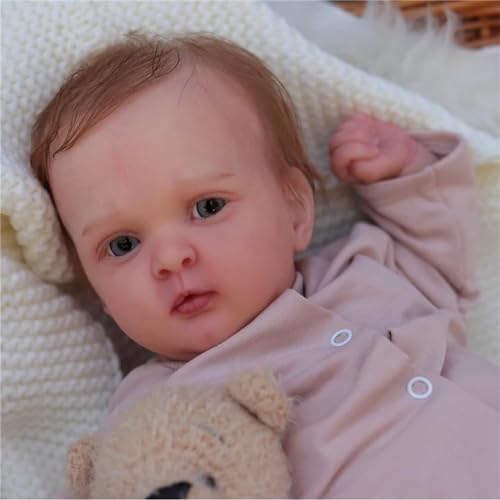 ZTZHYZR Reborn Baby Junge 19 Zoll 48 cm Reborn Puppe Weichkörper Baby Doll Süßer Ausdruck Babypuppen wie Echt Baby Puppe für Kinder Spielzeug ab 3 Jahre Kreatives Geschenk von ZTZHYZR