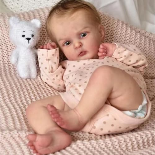 ZTZHYZR Reborn Baby Junge 19 Zoll 48 cm Reborn Puppen Lebensecht Babypuppe Weichkörper 3D Gemalt Sehr Niedlich Babypuppen wie Echt für Spielzeug ab 3 Jahre von ZTZHYZR