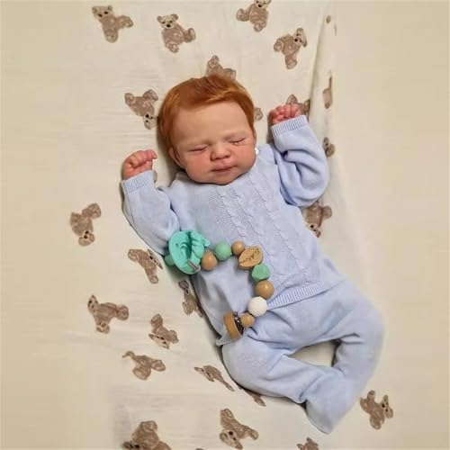 ZTZHYZR Reborn Baby Junge 19 Zoll 49 cm Babypuppen wie Echt Lebensecht Silikon Reborn Puppe Weichkörper Baby Puppe Spielzeug Geschenk für Kinder ab 3 Jahre von ZTZHYZR