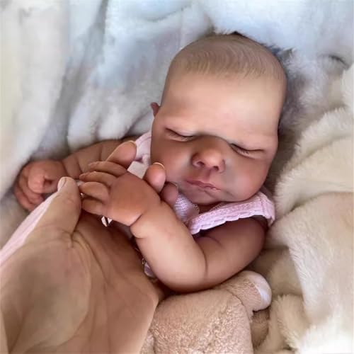 ZTZHYZR Reborn Baby Junge 19 Zoll 49 cm Reborn Puppen Lebensecht Weichkörper Babypuppen wie Echt Schlafende Puppe Realistische Baby Puppe ab 3 Jahre von ZTZHYZR