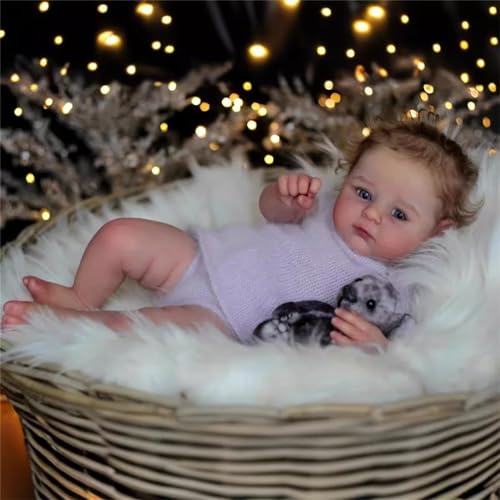 ZTZHYZR Reborn Baby Mädchen 20 Zoll/50cm Reborn Puppe Silikon Lebensecht Reborn Toddler Begleitpuppe Weicher Stoffkörper Babypuppen Wie Echt mit Schnuller und Flasche (Style 1) von ZTZHYZR