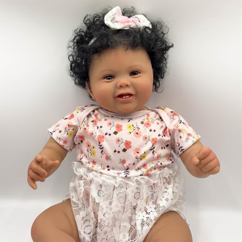 ZTZHYZR Reborn Baby Mädchen 24 Zoll/60 cm Lebensechte Babypuppen Weichkörper Neugeborene Reborn Puppe wie Echt mit Haaren, Baby Doll Realistisch und Schön für Baby Puppe ab 3 Jahr von ZTZHYZR