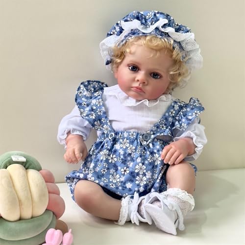 ZTZHYZR Reborn Baby Mädchen 24 Zoll 60 cm Reborn Puppen Lebensecht Babypuppen wie Echt, Babypuppe Weichkörper mit Haaren Baby Puppe Geburtstagsgeschenk für Kinder ab 3 Jahre von ZTZHYZR