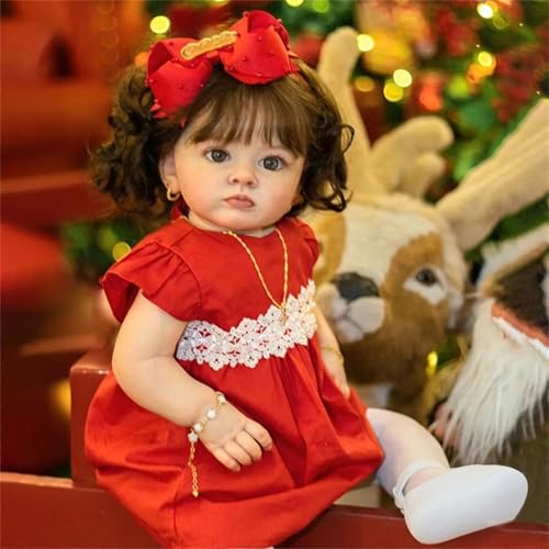 ZTZHYZR Reborn Baby Mädchen 24 Zoll 60cm Reborn Puppen Lebensecht mit Weichkörper Babypuppen wie Echt Baby Doll Geburtstag Weihnachten Geschenk-Set für Kinder ab 3 Jahre von ZTZHYZR